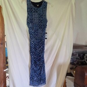 Tommy Hilfiger Navy and Light Blue Dress size 8